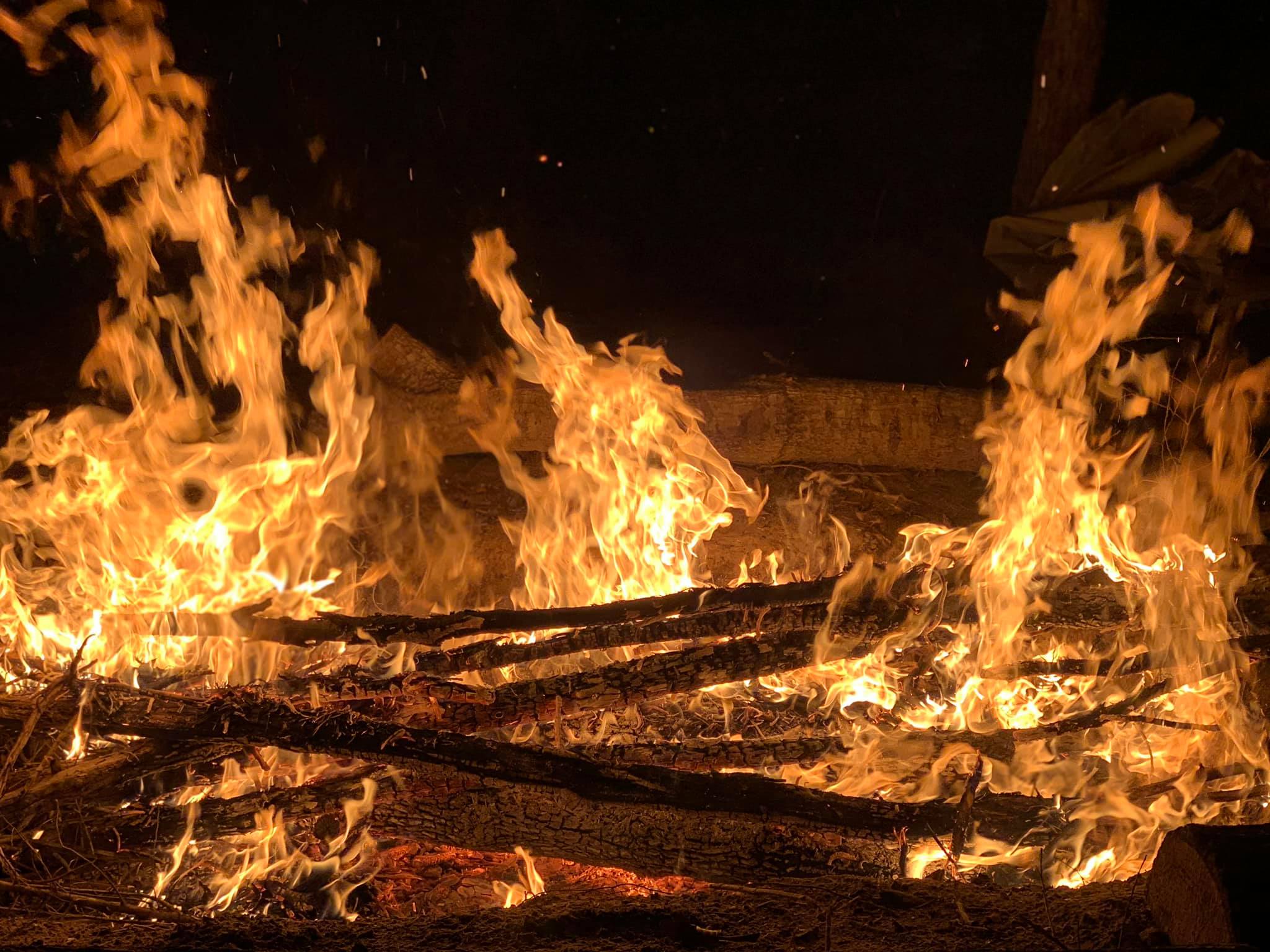 logs on a fire