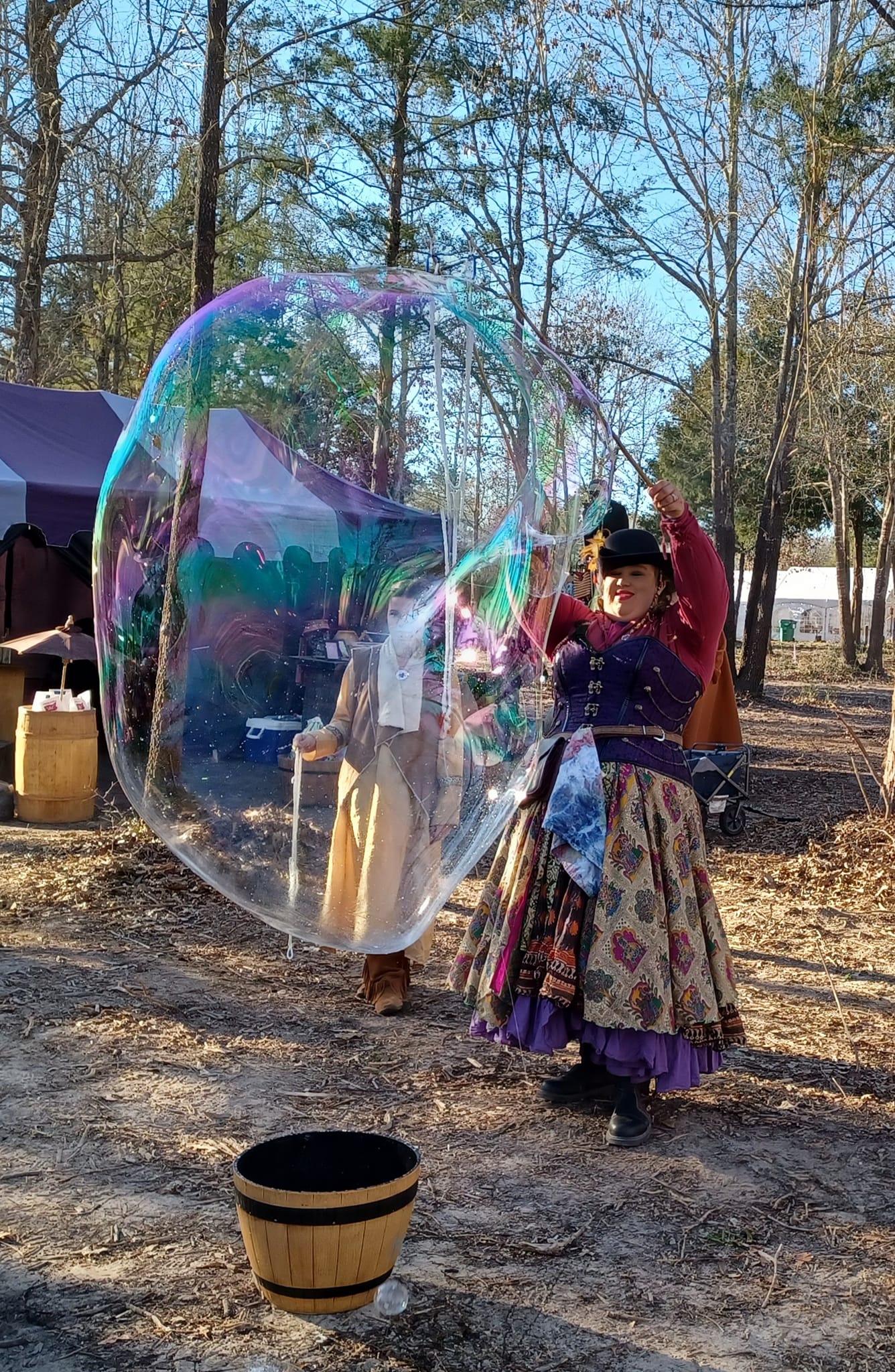 Ace making giant bubbles